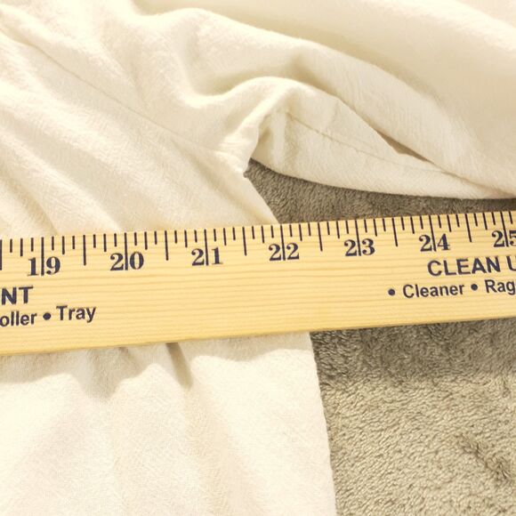 Faherty Women Sz S Cream Naomi 100% Organic Cotton Embroidered Peasant Blouse - Picture 4 of 10